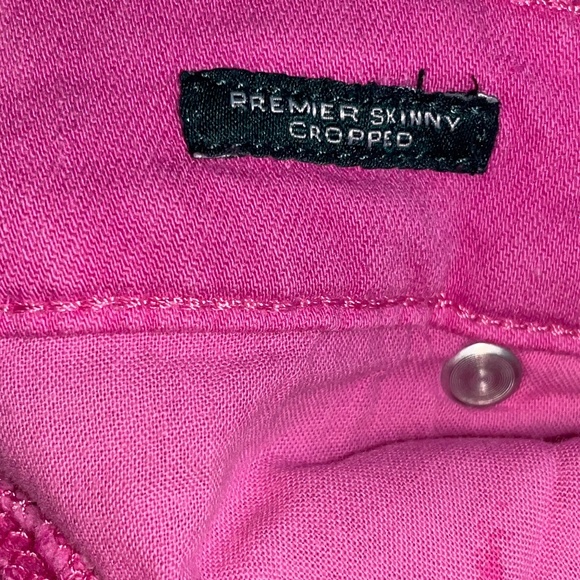 EUC Lauren Ralph Lauren Premier Skinny Cropped Fuchsia Jeans Size 4 - Picture 6 of 8